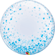 Blue Confetti Dots 24″ Bubble Balloon