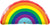 Qualatex Mylar & Foil Bright Rainbow 36″ Balloon
