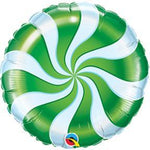 Qualatex Mylar & Foil Candy Swirl Green 18″ Balloon