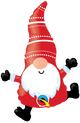 Christmas Gnome Mini Shape (requires heat-sealing) 14″ Balloon