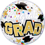 Qualatex Mylar & Foil Congrats Grad Stars 22″ Bubble Balloon Balloon