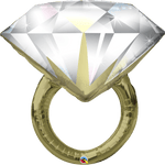 Qualatex Mylar & Foil Diamond Wedding Ring 37″ Balloon