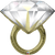 Qualatex Mylar & Foil Diamond Wedding Ring 37″ Balloon