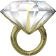 Diamond Wedding Ring 37″ Balloon