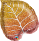 Fall Glittergraphic Ombre Leaf 21″ Balloon