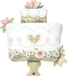 Qualatex Mylar & Foil Gold Wedding Cake 41″ Balloon