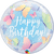 Qualatex Mylar & Foil Happy Birthday Butterflies 22″ Bubble Balloon