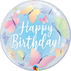 Happy Birthday Butterflies 22″ Bubble Balloon