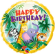 Feliz cumpleaños Jungle Friends Globo de 18"