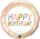 Happy Birthday Rose Gold Confetti 18″ Balloon