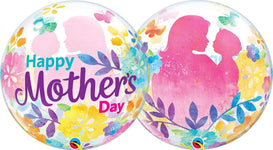 Qualatex Mylar & Foil Happy Mother's Day Bubble 22″ Balloon