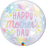 Qualatex Mylar & Foil Happy Mother's Day Pastel Bubble 22″ Balloon