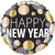 Qualatex Mylar & Foil Happy New Year Metallic Dots 18″ Balloon