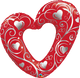 Hearts & Filigree Red Heart 42″ Balloon