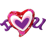 Qualatex Mylar & Foil I (HEART) U Radiant Hearts 46″ Balloon