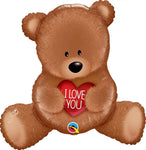 Qualatex Mylar & Foil I Love You Teddy Bear 35″ Balloon