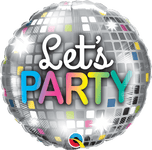 Qualatex Mylar & Foil Let's Party Disco Ball 18″ Balloon