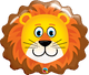 Lion Head Mini Shape (requires heat-sealing) 14″ Balloon