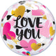 Love You Hearts & Arrows Bubble 22″ Bubbles Balloon