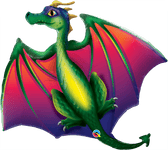 Qualatex Mylar & Foil Mythical Dragon 45″ Balloon