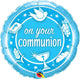 On Your Communion Blue 18″ Foil Balloon