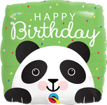 Panda Happy Birthday Globo cuadrado de 18"