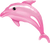 Pink 42″ Giant Delightful Dolphin Balloon