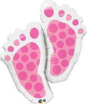 Qualatex Mylar & Foil Pink Baby Feet 35″ Balloon