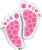 Qualatex Mylar & Foil Pink Baby Feet 35″ Balloon