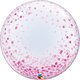 Globo Burbuja Rosa Confeti Puntos 24″