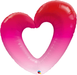 Qualatex Mylar & Foil Pink Ombre Heart 42″ Balloon