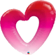 Pink Ombre Heart 42″ Balloon