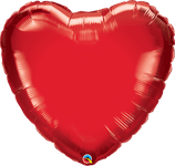 Giant 36" Ruby Red Heart Balloon