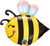 Qualatex Mylar & Foil Sweet Bee Mini Shape (requires heat-sealing) 14″ Balloon
