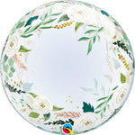 Qualatex Mylar & Foil Wedding Floral Deco Bubble 24″ Balloon
