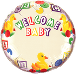 Qualatex Mylar & Foil Welcome Baby 18″ Balloon