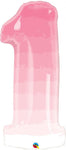 Qualatex Number 1 Pink Ombré 38″ Balloon