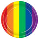 Rainbow Plates 9″ Latex Balloons (8 count)