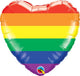 Rainbow Stripes Pride Heart 18″ Balloon