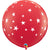 Red Contempo Stars-A-Round 36″ Latex Balloons by Qualatex from Instaballoons