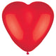 Globos de látex de corazón rojo de 12″ (6 unidades)