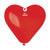 Red Heart Shape 17″ Latex Balloons by Gemar from Instaballoons