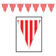 Red Striped Pennant Banner