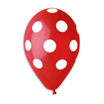 Red & White Polka Dot 12″ Latex Balloons by Gemar from Instaballoons