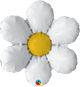 Retro White Daisy Flower (requires heat-sealing) 14″ Balloon