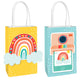 Retro Rainbow Kraft Bags (8 count)