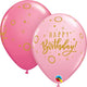 Rose and Pink Happy Birthday 11″ Latex Balloons (50 count)