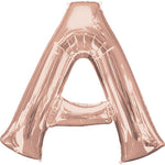 Rose Gold Letter A 34″ Foil Balloon by Anagram from Instaballoons