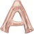 Rose Gold Letter A 34″ Foil Balloon by Anagram from Instaballoons