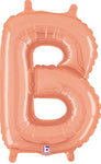 Rose Gold Letter B 14″ Foil Balloon by Betallic from Instaballoons